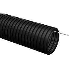 Труба гофрированная ПНД d=32мм с зондом черная (25м) IEK CTG20-32-K02-025-1