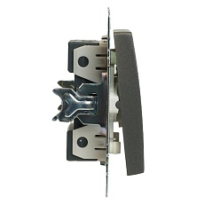 Выключатель двухклавишный Stekker Катрин графит GLS10-7104-06 49411 4