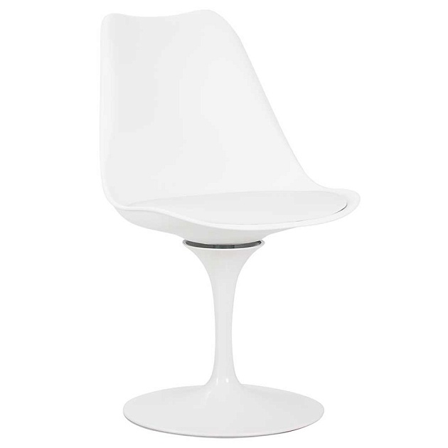 Стул обеденный DOBRIN TULIP (белое основание, цвет белый (W-02)) 635EPP-LMZL TULIP Фото № 1