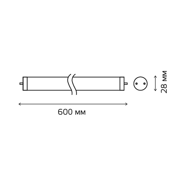 Лампа светодиодная Gauss G13 10W 6500K матовая 93030 Фото № 3