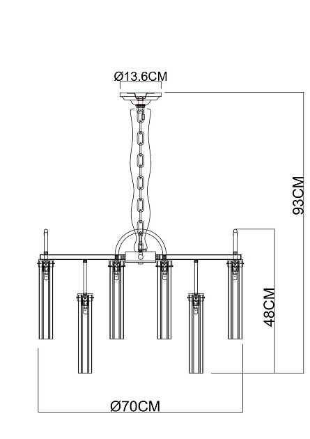 Подвесная люстра Arte Lamp Borgia A4088LM-12AB Фото № 2