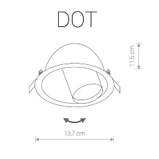 Встраиваемый светильник Nowodvorski Dot 9378 1