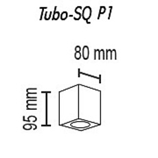Потолочный светильник TopDecor Tubo8 SQ P1 27 1