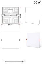Встраиваемый светодиодный светильник Zortes CLOUD ZRS.57794.36 4