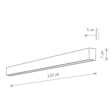 Настенный светильник Nowodvorski Straight Wall Led L 7563 1