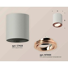 Комплект накладного светильника Ambrella light Techno Spot XS7423023 SGR/PPG серый песок/золото розовое полированное (C7423, N7005) 1