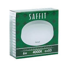 Лампа светодиодная Saffit GX53 6W 4000K белая SBGX5306 55195 1