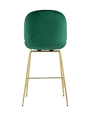 Полубарный стул Stool Group Турин со спинкой велюр изумрудный золотые ножки 8329A VELVET GREEN 3