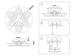 Потолочная светодиодная люстра Ambrella light Acrylica Original FA4546 3