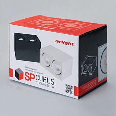 Потолочный светодиодный светильник Arlight SP-Cubus-S100x200-2x11W Warm3000 023085(2) 2