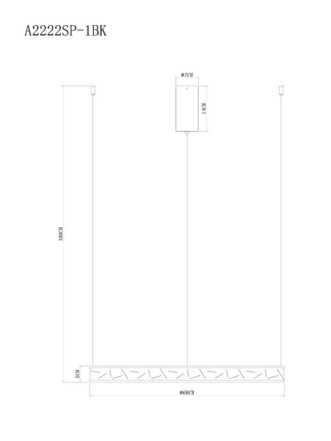 Подвесной светодиодный светильник Arte Lamp Shine A2222SP-1BK изображение 2 Подвесной светодиодный светильник Arte Lamp Shine A2222SP-1BK Фото № 2