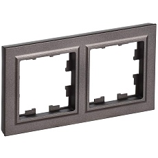 BRITE Рамка 2-местная РУ-2-БрТБ темная бронза IEK BR-M22-K45