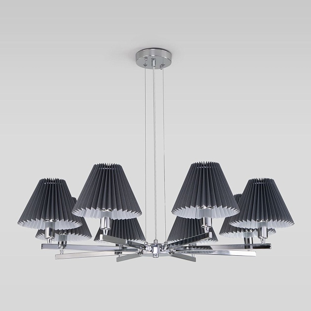 Подвесная люстра Eurosvet Peony 60136/8 хром/графит изображение 1 Подвесная люстра Eurosvet Peony 60136/8 хром/графит Фото № 1