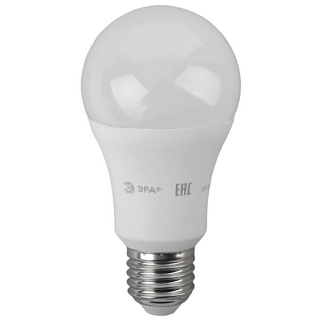 Лампа светодиодная ЭРА E27 17W 4000K матовая LED A60-17W-840-E27 Б0031700 фото 
