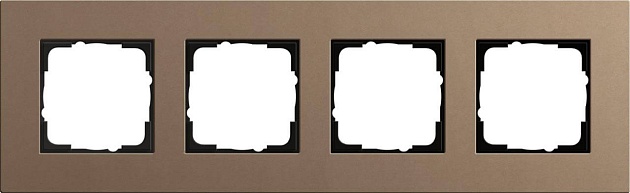 Рамка 4-постовая Gira Esprit Lenoleum-Multiplex светло-коричневый 0214221 фото 