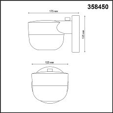 Уличный настенный светодиодный светильник Novotech Street Opal 358450 1