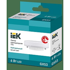 Лампа светодиодная IEK GX53 6W 4000K матовая LLE-T80-6-230-40-GX53 1