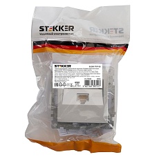 Розетка компьютерная RJ-45 Stekker Катрин серебро GLS00-7107-03 39585 2