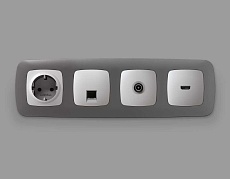 Лицевая панель розетки AMBRELLA VOLT OP4140 1