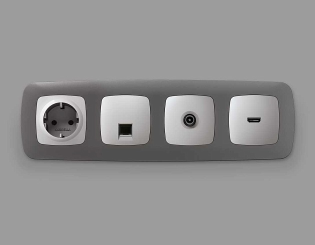 Лицевая панель розетки AMBRELLA VOLT OP4140 Фото № 2