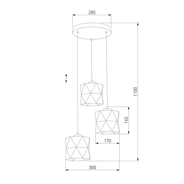 Подвесная люстра TK Lighting 1045 Siro Black Gold фото 2