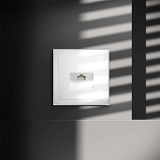 Розетка компьютерная встраиваемая Voltum S70 RJ45 кат.6, (белый глянцевый) VLS060101 2