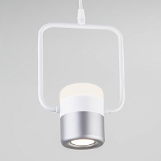 Подвесной светодиодный светильник Eurosvet Oskar 50165/1 LED белый/серебро 3