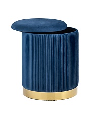 Пуф Stool Group Шарлотта с ящиком велюр синий 19A205VA-8167-69 1