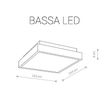 Потолочный светодиодный светильник Nowodvorski Bassa Led 9500 1