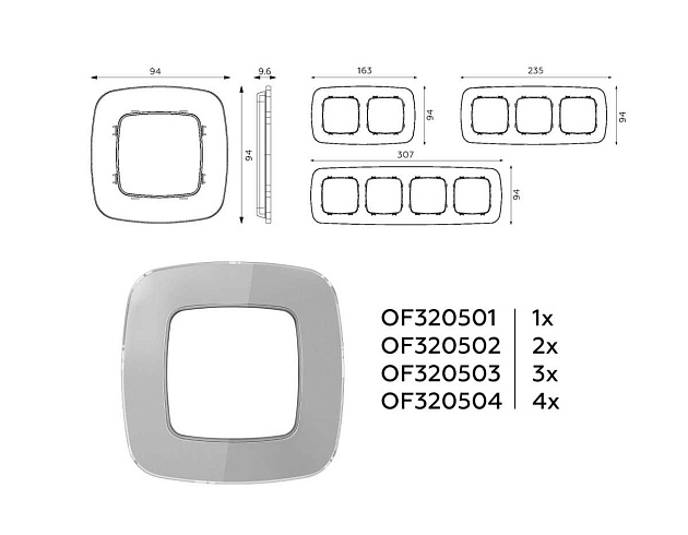 Рамка AMBRELLA VOLT OF320503 Фото № 3