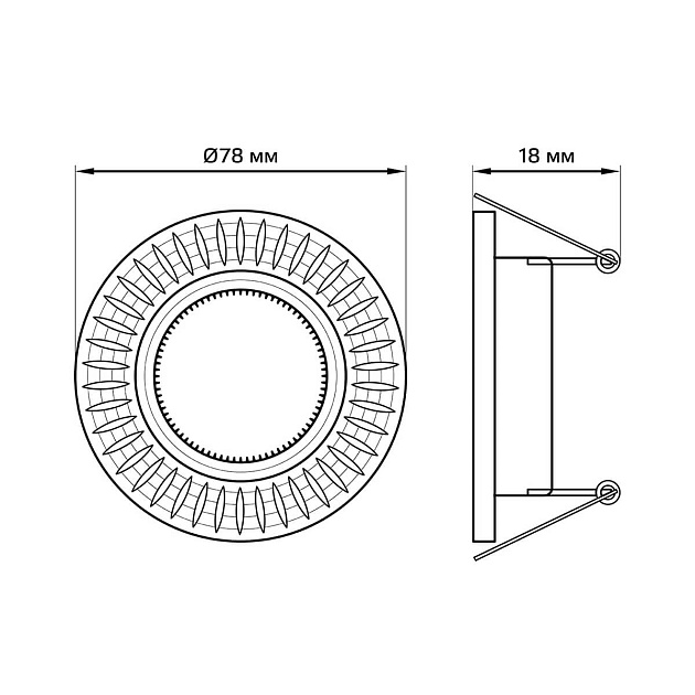 Встраиваемый светильник Gauss Aluminium AL014  фото 3