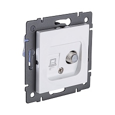 Розетка двойная спутниковая SAT + RJ45 Cat.6, белый Kollinger REA-022WH для Aspekt, Eleganz, Reflex 1
