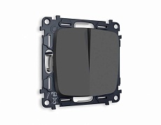 Комплект механизма 2-кл выключателя AMBRELLA VOLT OMEGA Графит мягкое касание QUANT (OP9030, VM115) MO903010