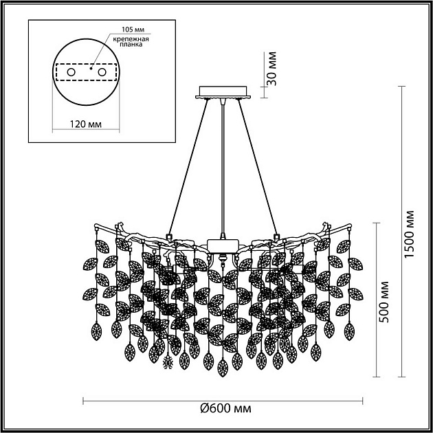 Подвесная люстра Odeon Light DELICA 4969/10 Фото № 2