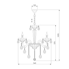 Подвесная люстра Bogates Lecce 310/5 Strotskis 1