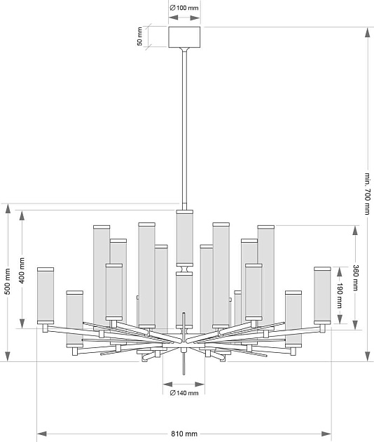 Потолочная люстра KUTEK SALETTO SAL-PL-16(ZM) Фото № 2