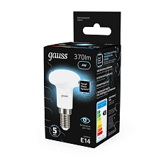 Лампа светодиодная рефлекторная Gauss E14 4W 4100K матовая 106001204 1