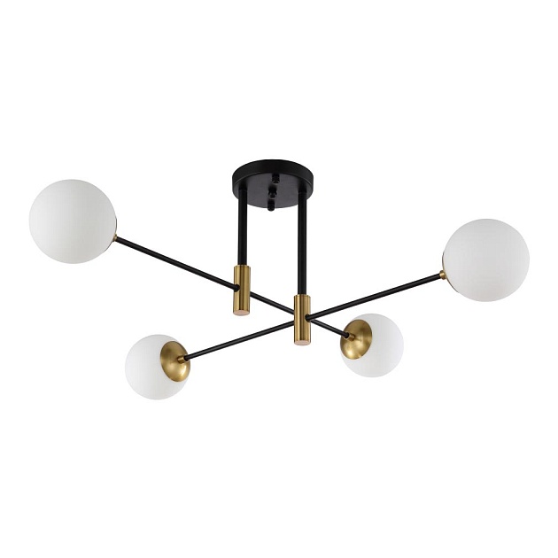 Потолочная люстра Crystal Lux Fidel PL4 Black изображение 1 Потолочная люстра Crystal Lux Fidel PL4 Black Фото № 1