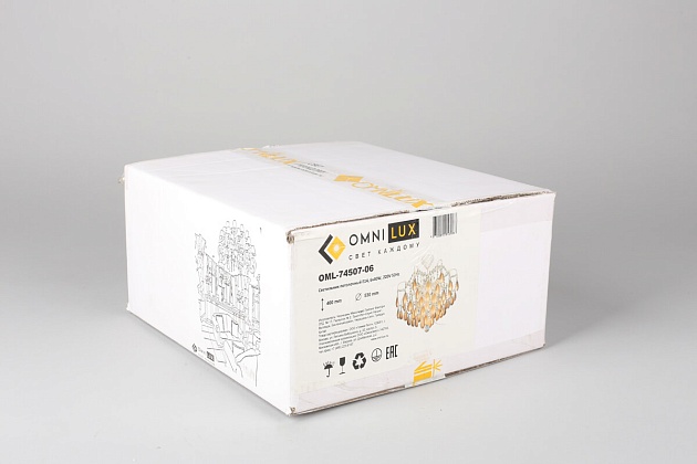 Потолочная люстра Omnilux OML-74507-06 изображение 4 Потолочная люстра Omnilux OML-74507-06 Фото № 4