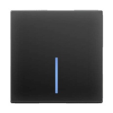 Выключатель Werkel одноклавишный с подсветкой черный матовый WL08-SW-1G-LED 4690389054174
