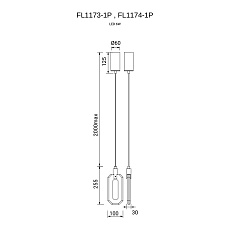 Подвесной светильник Fluorite Flagranti Brass FL1173-1P 1