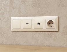 Комплект суппорта универсального AMBRELLA VOLT ALFA Бежевый глянец QUANT (AP3160, VM240) MA316010 2