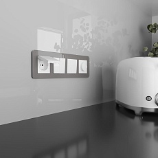 Розетка влагозащищенная с заземлением с защитной крышкой и шторками Werkel белый W1171201 4690389213144 2