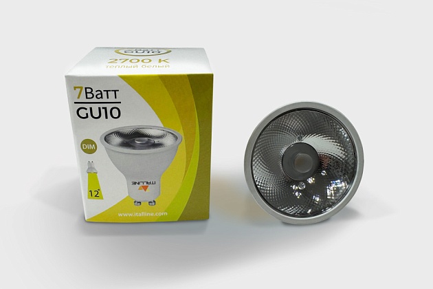 Лампа светодиодная диммируемая Italline GU10 7W 2700K матовая HL GU10/7W/2700K DIM Фото № 3