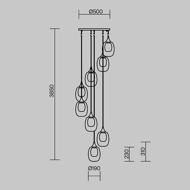 Подвесной светильник Maytoni MOD016PL-08BS1 Фото № 4