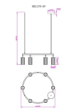 Подвесная люстра MyFar Alex MR2170-6P 1