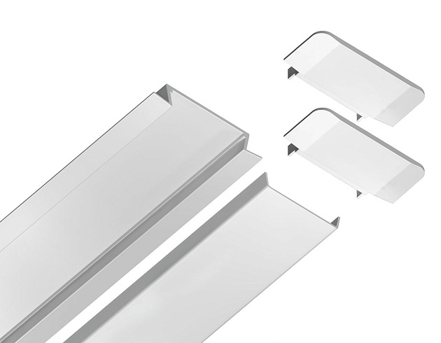 Встраиваемый профиль с рассеивателем Ambrella Illumination GP1100WH изображение 4 Встраиваемый профиль с рассеивателем Ambrella Illumination GP1100WH Фото № 4