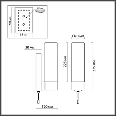 Подсветка для зеркал Odeon Light Drops Tingi 2660/1W 2