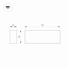 Потолочный светодиодный светильник Arlight SP-Orient-Surface-TC-S186x35-15W Warm3000 031862 1