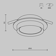 Встраиваемый светильник Maytoni Hoop DL086-GX53-RD-W 5